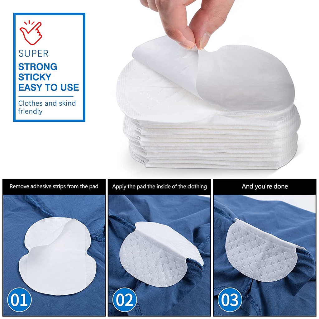 Set 10 Miếng Dán Vùng Dưới Cánh Tay Bằng Vải Cotton Không Dệt Thấm Hút Mồ Hôi Thoáng Khí Thoải Mái Không Mùi