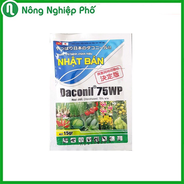 GÓI 15 GRAM - CHẾ PHẨM PHÒNG NẤM BỆNH DACONIL 75WP NHẬT BẢN