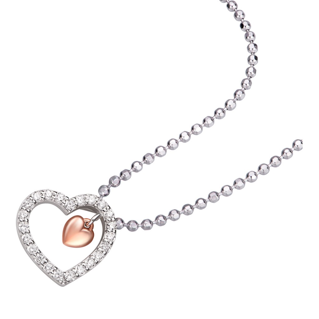 Mặt dây chuyền bạc đính đá PNJSilver Friendzone Breaker hình trái tim XM00H000007