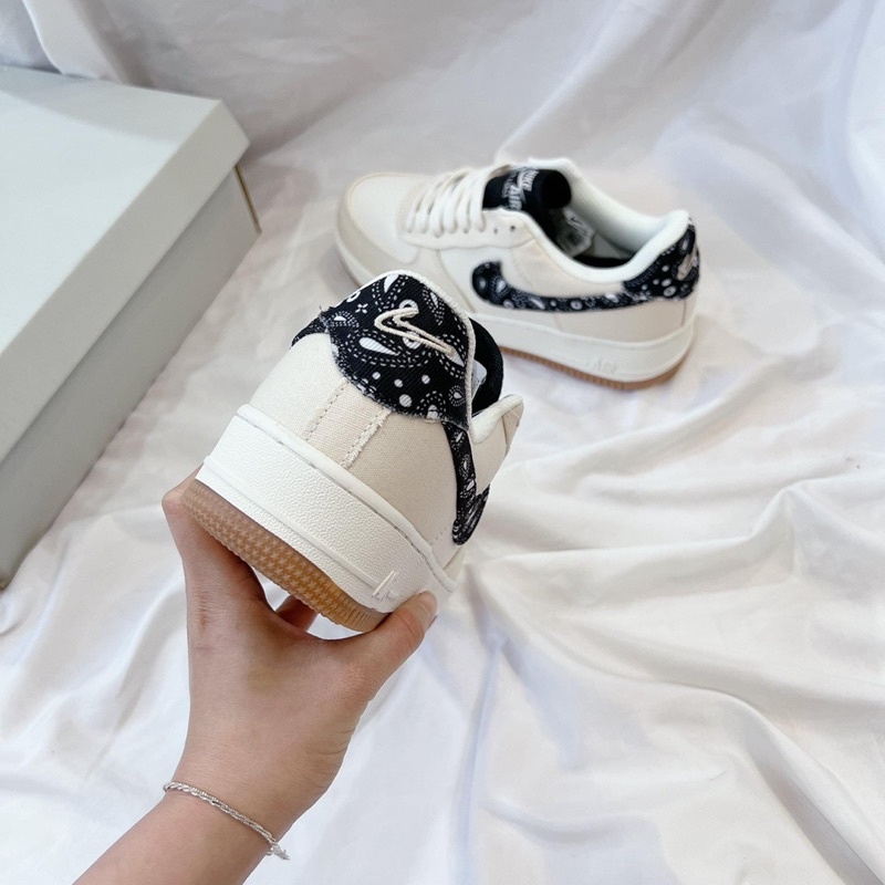 Giày AF1 travis scott kem nỉ⚡️FREE_SHIP⚡️, giày air force 1 thổ cẩm cao cấp