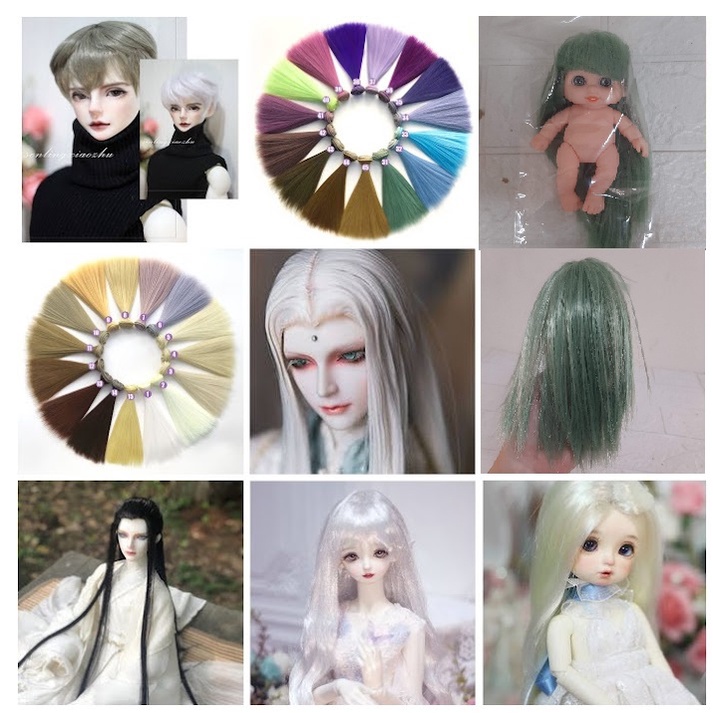 Tép Tóc Giả 15 Cm Dán Cho Búp Bê Chịu Nhiệt Độ Cao PVN4078