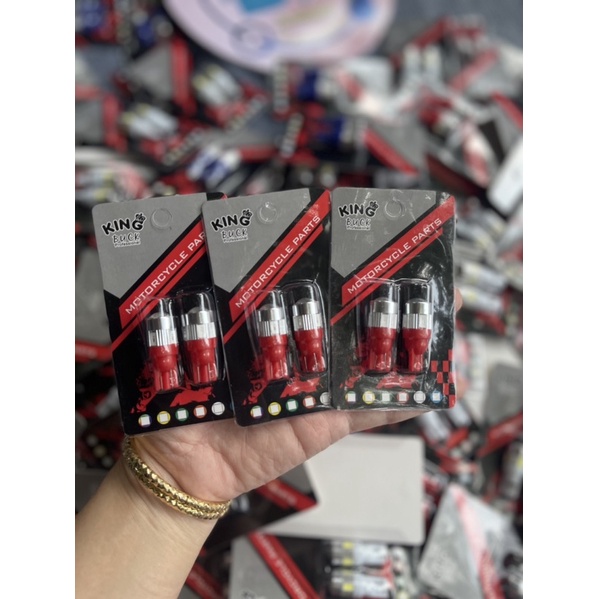 Đèn led DEMI T10 ⚡ HÀNG CAO CẤP ⚡ đèn gắn xe máy ánh sáng trắng và xanh băng