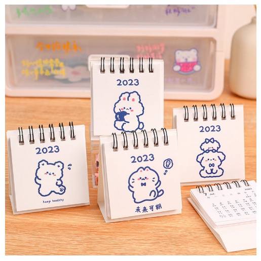 Lịch Để Bàn Mini 2024 In Hoạt Hình Sáng Tạo Đáng Yêu