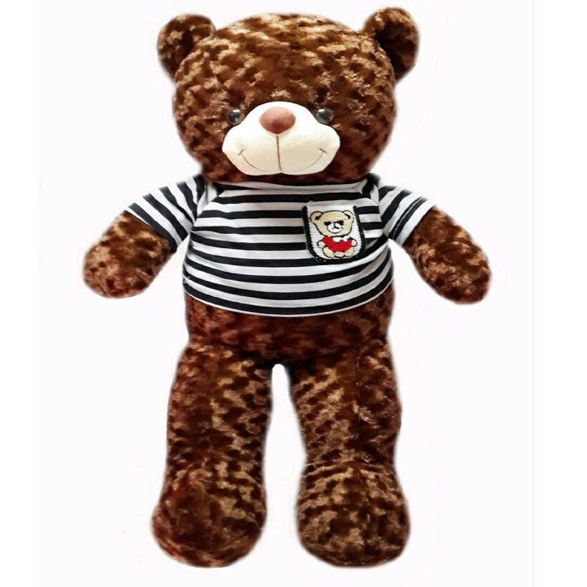 Gấu bông Teddy Cao Cấp khổ vải 80cm Cao 60cm màu Nâu hàng VNXK