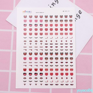 Sticker mắt miệng dán mặt búp bê trang trí dễ thương
