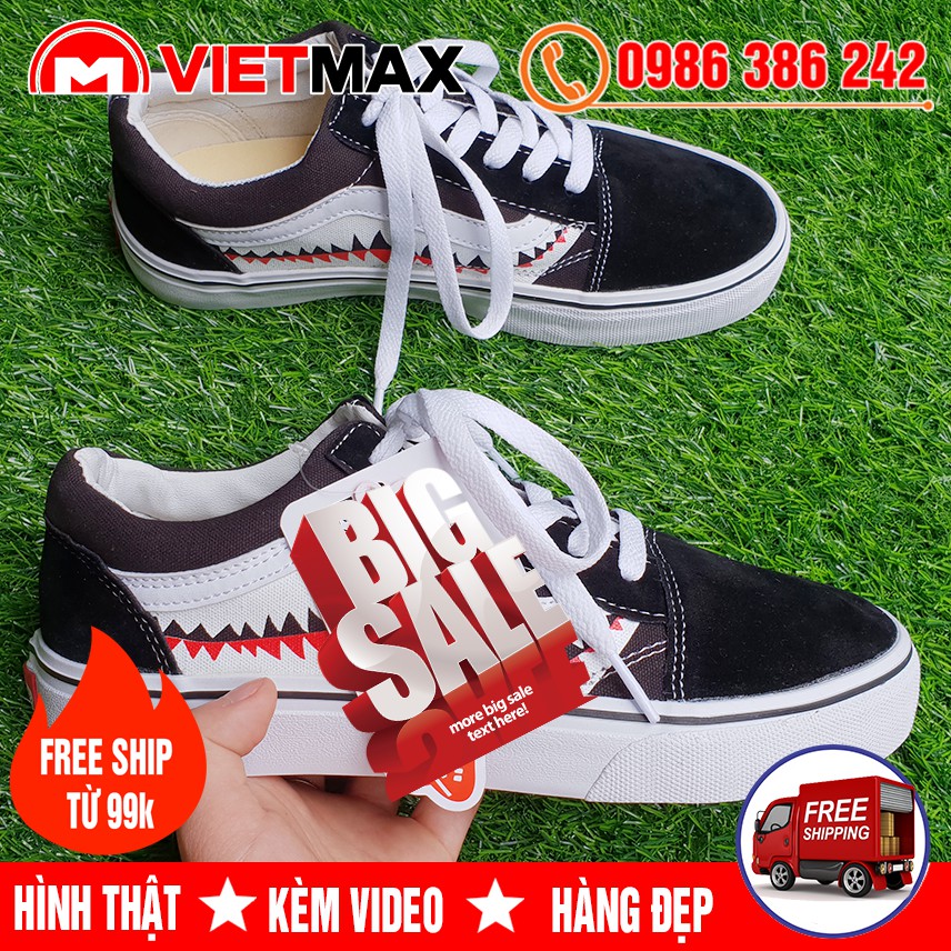 🔥 [HOT] Giày Thể Thao Old Skool Cá Mập Trắng Hàng Sale | BigBuy360 - bigbuy360.vn