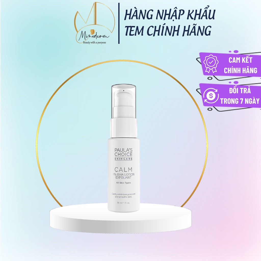 Tẩy tế bào chết Paula's Choice Skincare Calm 1% BHA Lotion Exfoliant cho da nhạy cảm 30ml