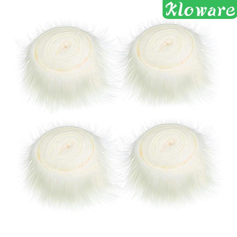 4 Cuộn Vải Lông Giả Mềm Rộng 9cmx6m Trang Trí Giáng Sinh