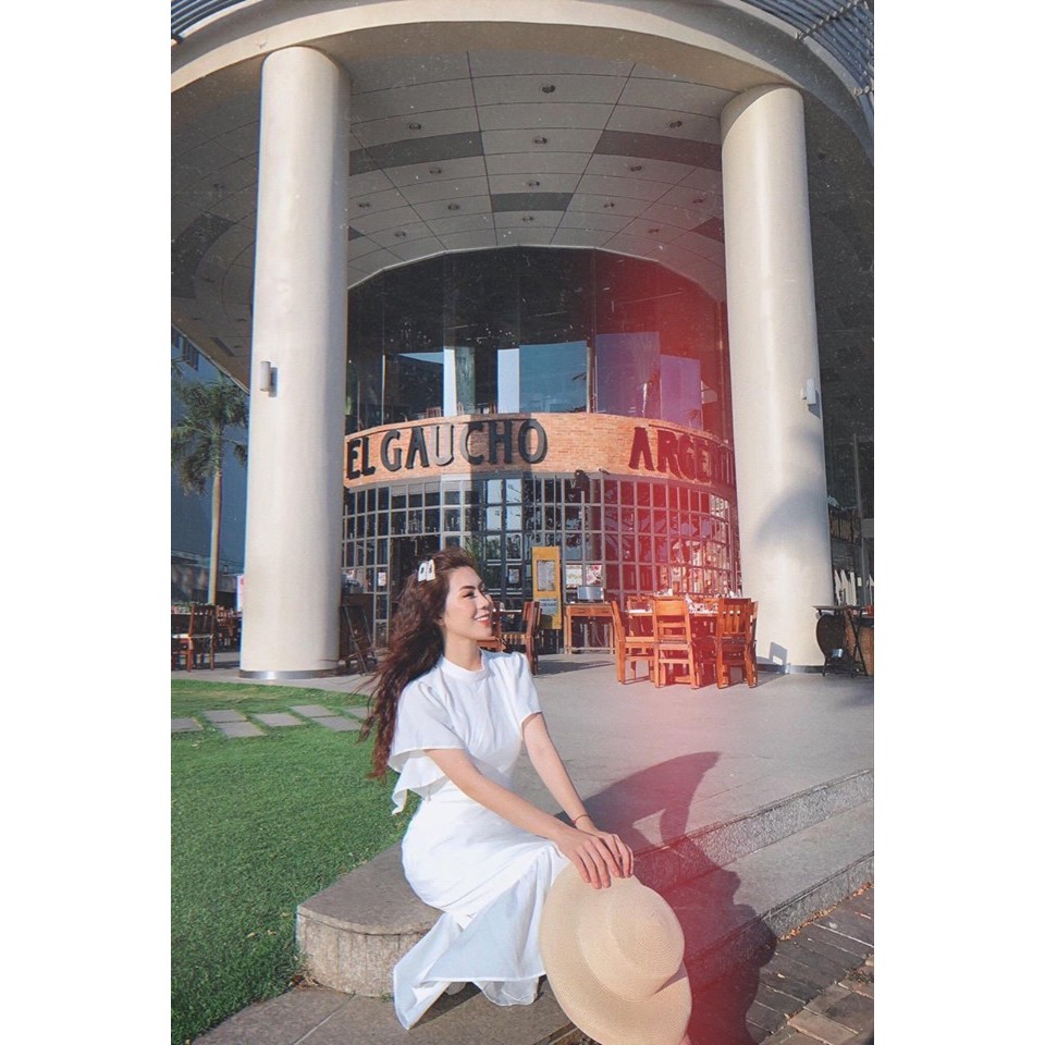 Đầm maxi trắng đuôi cá tay cánh tiên đi biển, đi tiệc / Hàng có sẵn | BigBuy360 - bigbuy360.vn