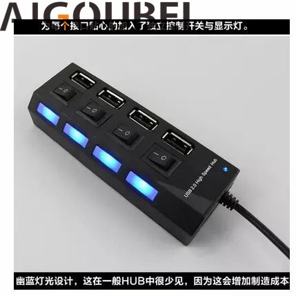 Bộ Chia 4 Cổng USB 2.0 Tốc Độ Cao 1M