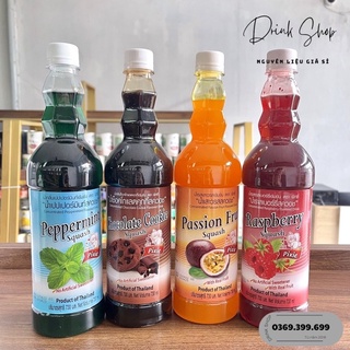 Siro (Syrup) Thái Lan Pixie đủ vị 730ML Đào, Vải, Bạc hà, blue punch,đào, dâu...