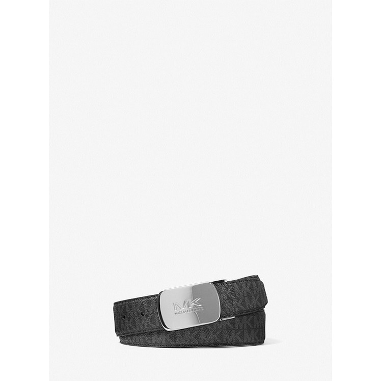 ( Ảnh thật + Bill ) Dây nịt - thắt lưng MK Reversible Logo and Leather Belt.