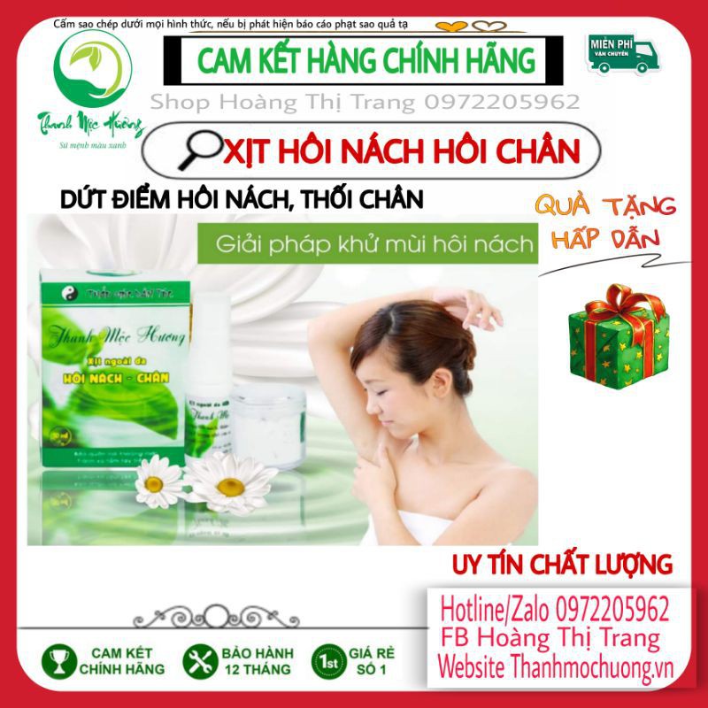 [ Chính hãng 100%] Xịt Hôi Nách -Hôi Chân Triệt Để [Chính Hãng Thanh Mộc Hương]