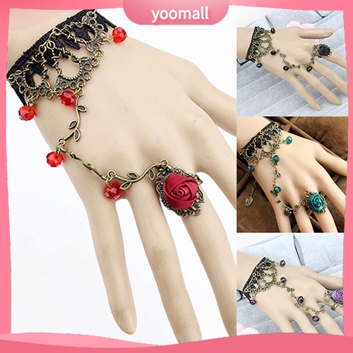 Vòng Tay Phối Ren Hoa Phong Cách Gothic Dành Cho Nữ