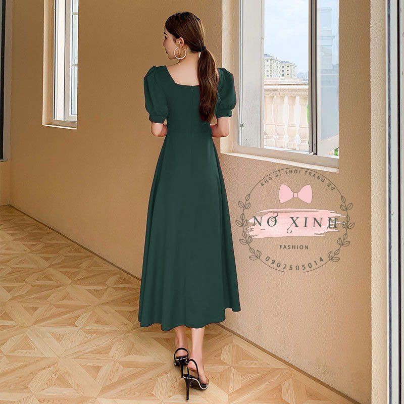 Đầm Maxi Tay Phồng Cao Cấp Loại 1 Đủ Size M-L-XL-XXL 🌿 (kèm ảnh + clip thật) | BigBuy360 - bigbuy360.vn