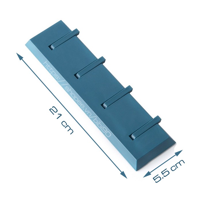 Giá treo đồ 4 móc hình chữ nhật dán tường tiện lợi ✨Đ̲Ồ̲ ̲D̲Ù̲N̲G̲ ̲T̲H̲Ô̲N̲G̲ ̲M̲I̲N̲H̲✨ Thanh treo đồ dán tường