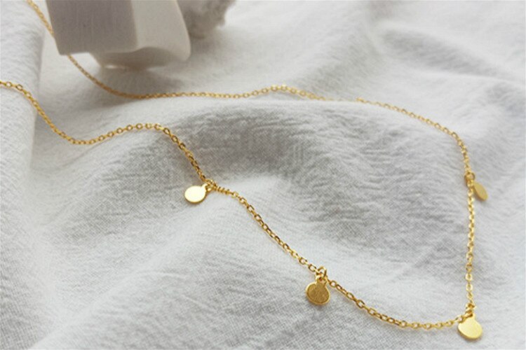 Vòng Cổ Choker Chất Liệu Bạc 925 Mạ Vàng 18k