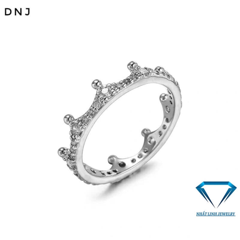 Nhẫn bạc nữ, nhẫn vương miện đính đá đẹp, sang trọng - Kho sỉ bạc Nhất Linh