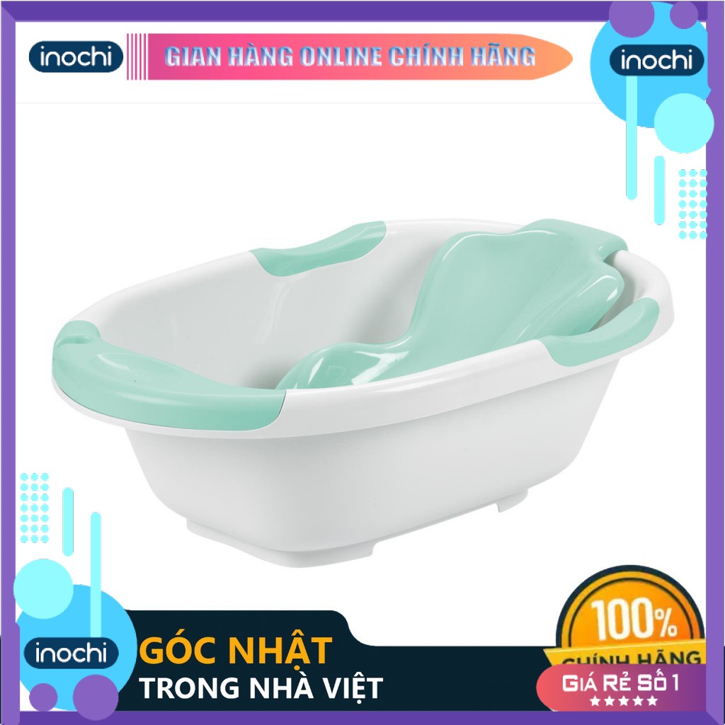 Bộ Chậu Tắm Cho Bé Notoro Nhật Bản Loại Lớn - Thiết Kế Rộng Có Tay Nắm Và Tựa Chống Trượt Giúp Bé Thoải Mãi Vẫy Vùng