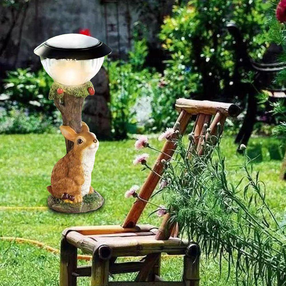 Tượng Mèo Bằng Nhựa Resin Sử Dụng Năng Lượng Mặt Trời Sáng Tạo