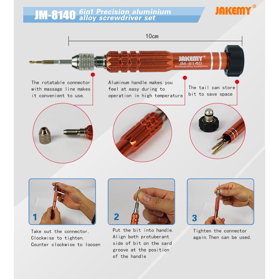 BỘ TÔ VÍT JAKEMY JM-8140 CHÍNH HÃNG - CỰC TỐT