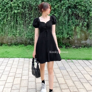 KOOKY HOUSE - AURORA DRESS - Đầm thiết kế dáng xòe đan dây trước ngực tôn dáng