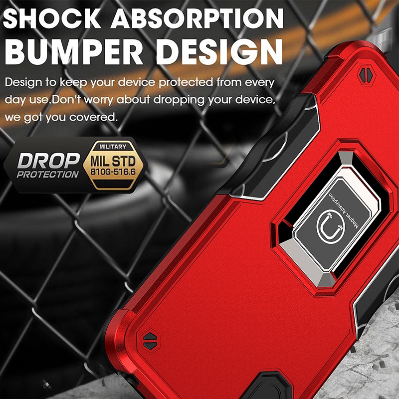 Armor Phone Case Xiaomi Mi 11T 11T Pro Poco X4 Pro 5G Poco X3 X3 Pro Poco M4 Pro 4G Redmi 9A Redmi 9 Shockproof Kickstand Protective Cover Back Case