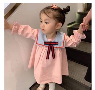 Váy nơ hồng cho bé