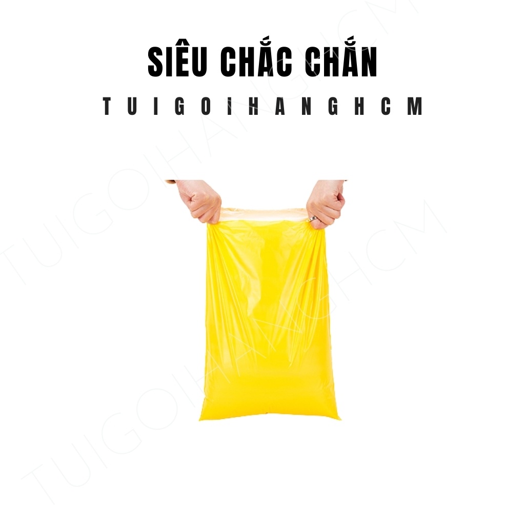 Túi niêm phong đóng hàng 28x42cm loại PHỔ THÔNG MÀU VÀNG nhựa nguyên chất - Tuigoihanghcm