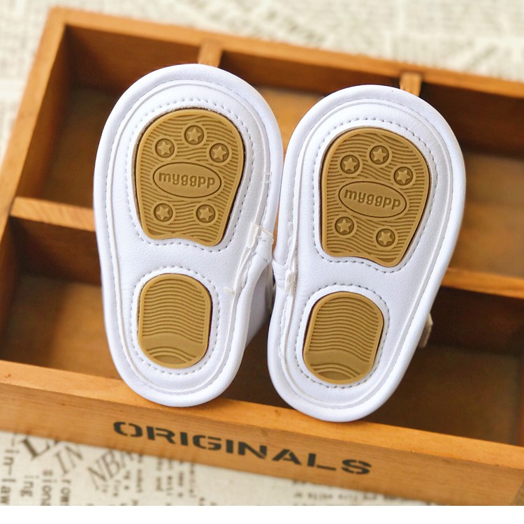 Giày sandal da PU quai dán đế mềm chống trượt cho bé