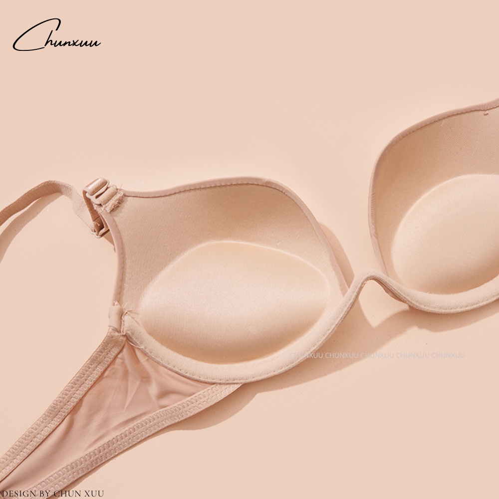 Áo ngực nữ hở lưng vải đúc su có gọng đệm kép thiết kế thời trang nâng đẩy ngực ChunXuu - AV55