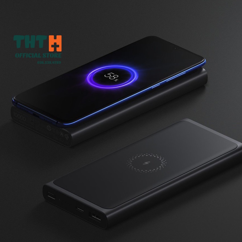 Pin Sạc Dự Phòng Không Dây Xiaomi 10000mAh - Sạc Dự Phòng Tích Hợp Sạc Không Dây Cầm tay BH 6 tháng