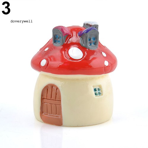 Mô hình trang trí thu nhỏ hình cây nấm 3 kích cỡ dùng cho trang trí tiểu cảnh diy