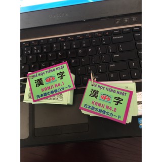 Flashcards Kanji N4 - Thẻ học tiếng Nhật Kanji N4 có ép plastic chống nước
