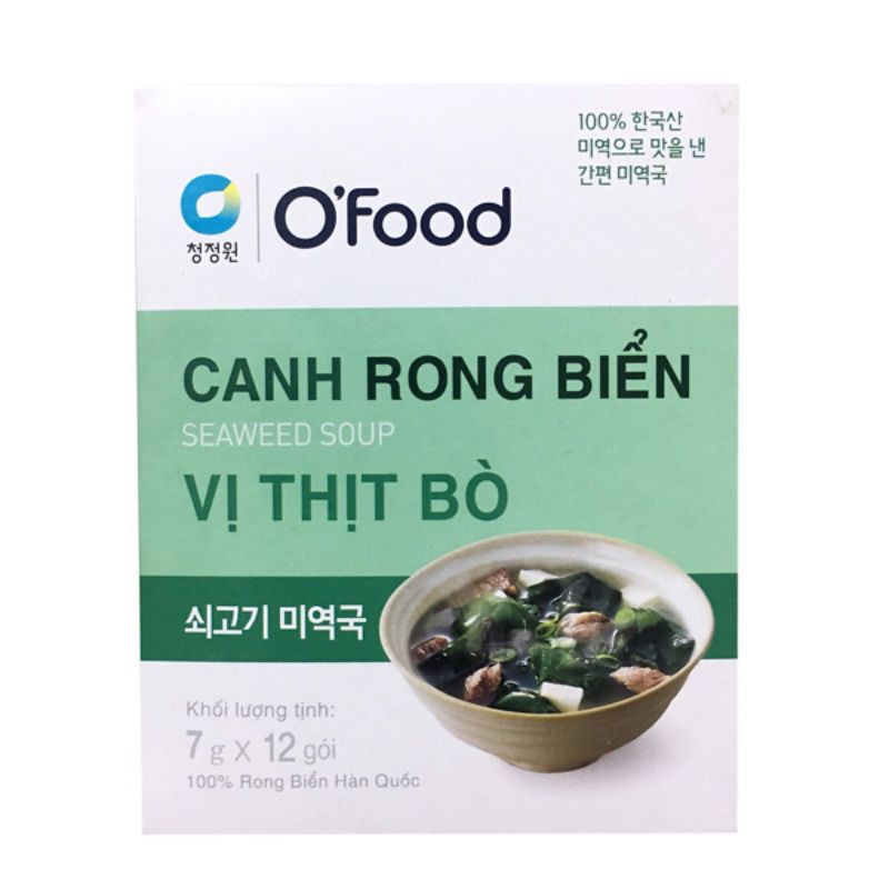 canh rong biển ăn liền Vị Bò và Vị Miso