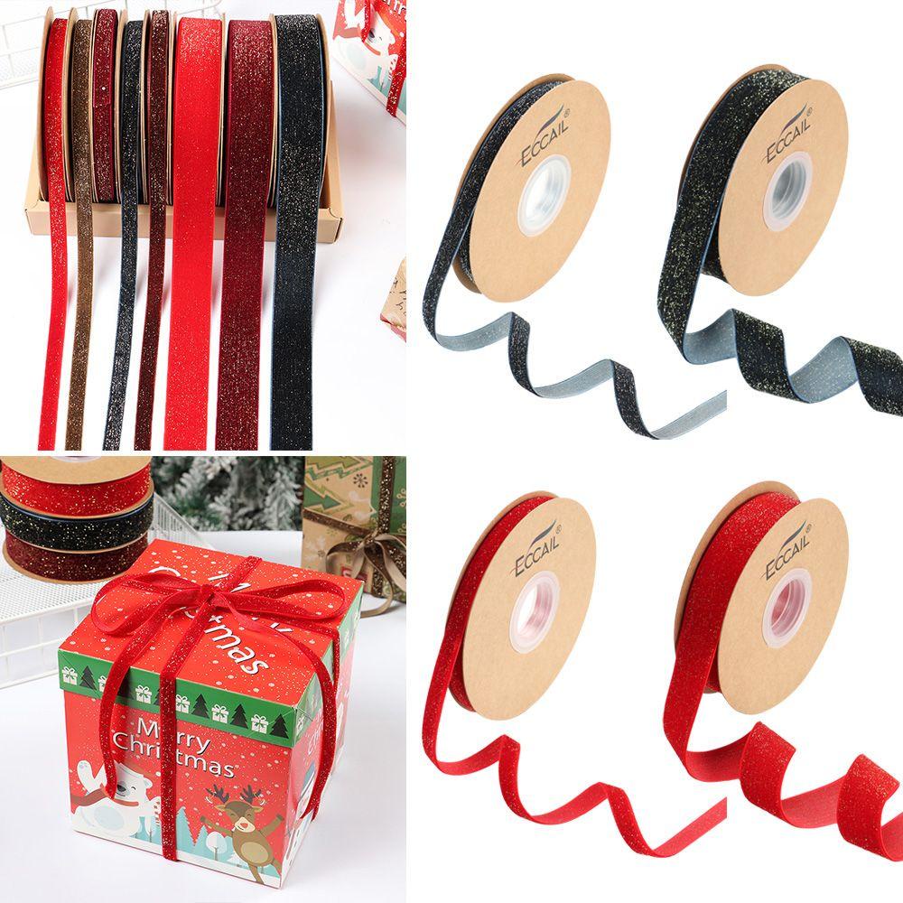 Vẻ Đẹp 10mm 25mm 10yards|Dây Ruy Băng Bằng Nhung Dùng Gói Quà / Trang Trí Nhà Cửa