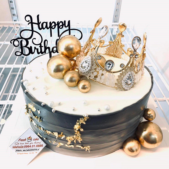 phụ kiện trang trí bánh sinh nhật [FREESHIP❤️] vương miện hợp kim cao cấp