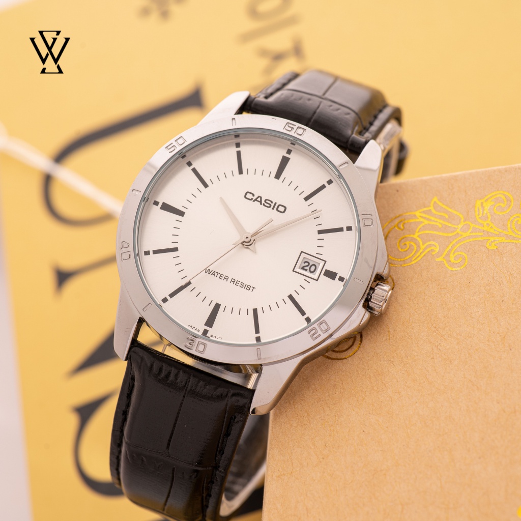 Đồng Hồ Quartz Nam Casio WATCHSTORE MTP-V004L-7AUDF Thiết Kế Kính Khoáng 41.5mm, Dây Đeo Da Và Vỏ Thép Không Gỉ