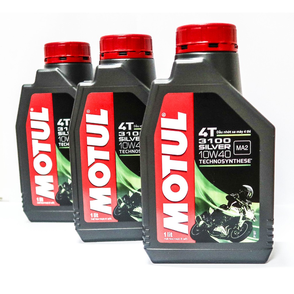 Combo 3 Hộp Nhớt Motul 3100 Silver 10W40 1L Cao Cấp Cho Xe Số, Côn Tay