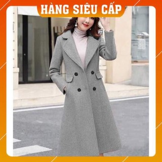 Áo khoác dạ cổ vest dáng dài 4 nút cao cấp msp-d430739