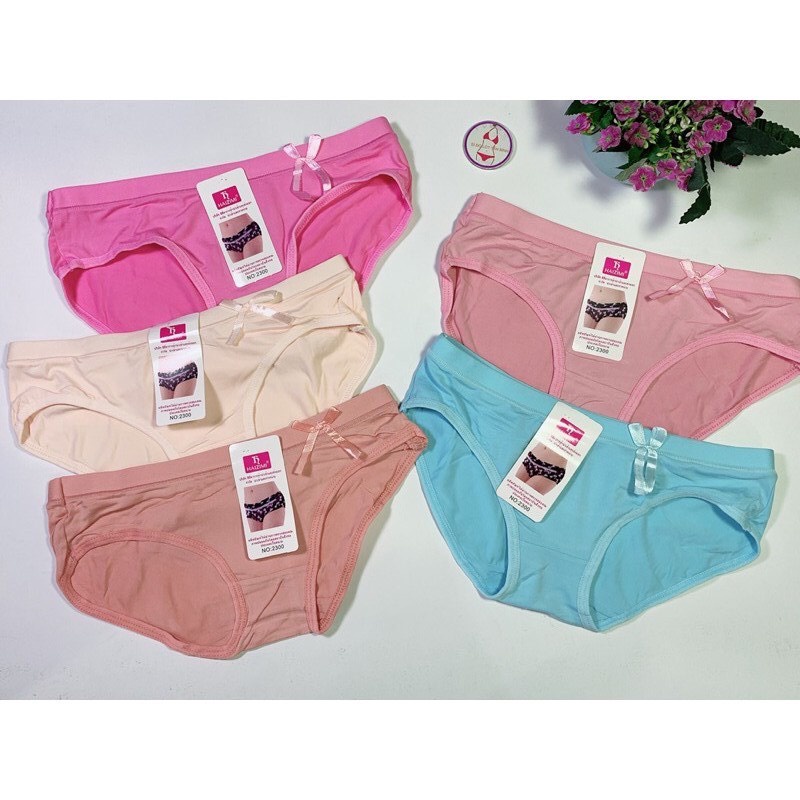Bộ 10 quần lót nữ cotton Thái Lan 2300, size 40-50kg