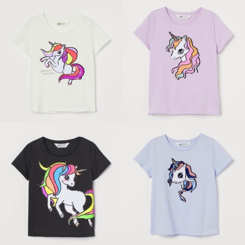 Áo bé gái dư xịn hình ngựa Pony kim sa lật 2-10y