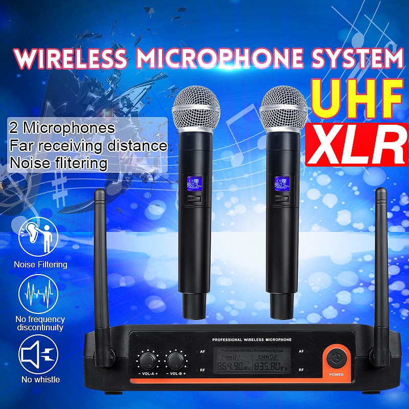 Bộ 2 micro cầm tay UHF 220V cao cấp