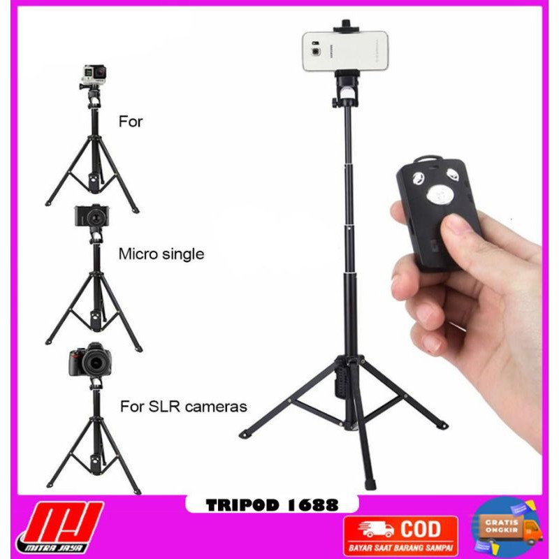 Gậy Chụp Ảnh Tự Sướng 4 Trong 1 VCT-1688 | BigBuy360 - bigbuy360.vn