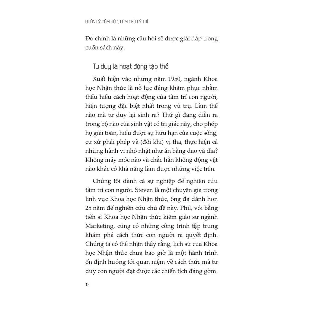 Sách Quản Lý Cảm Xúc Làm Chủ Lý Trí