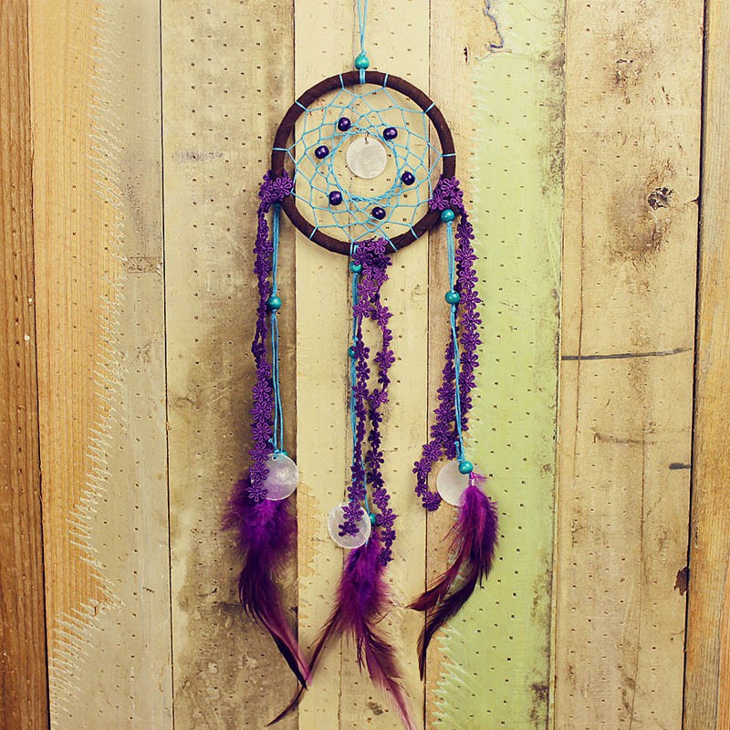 Vòng bắt giấc mơ gắn tường màu tím