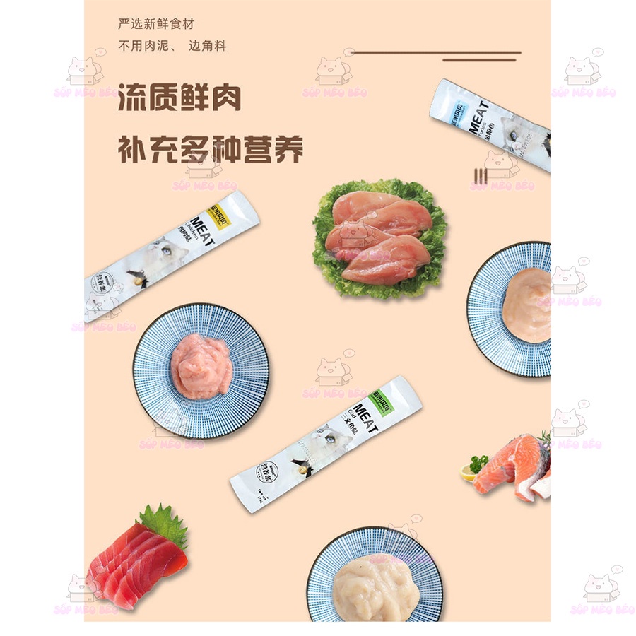 Súp thưởng tiêu búi lông Luse tuýp 15gr cho Mèo cưng