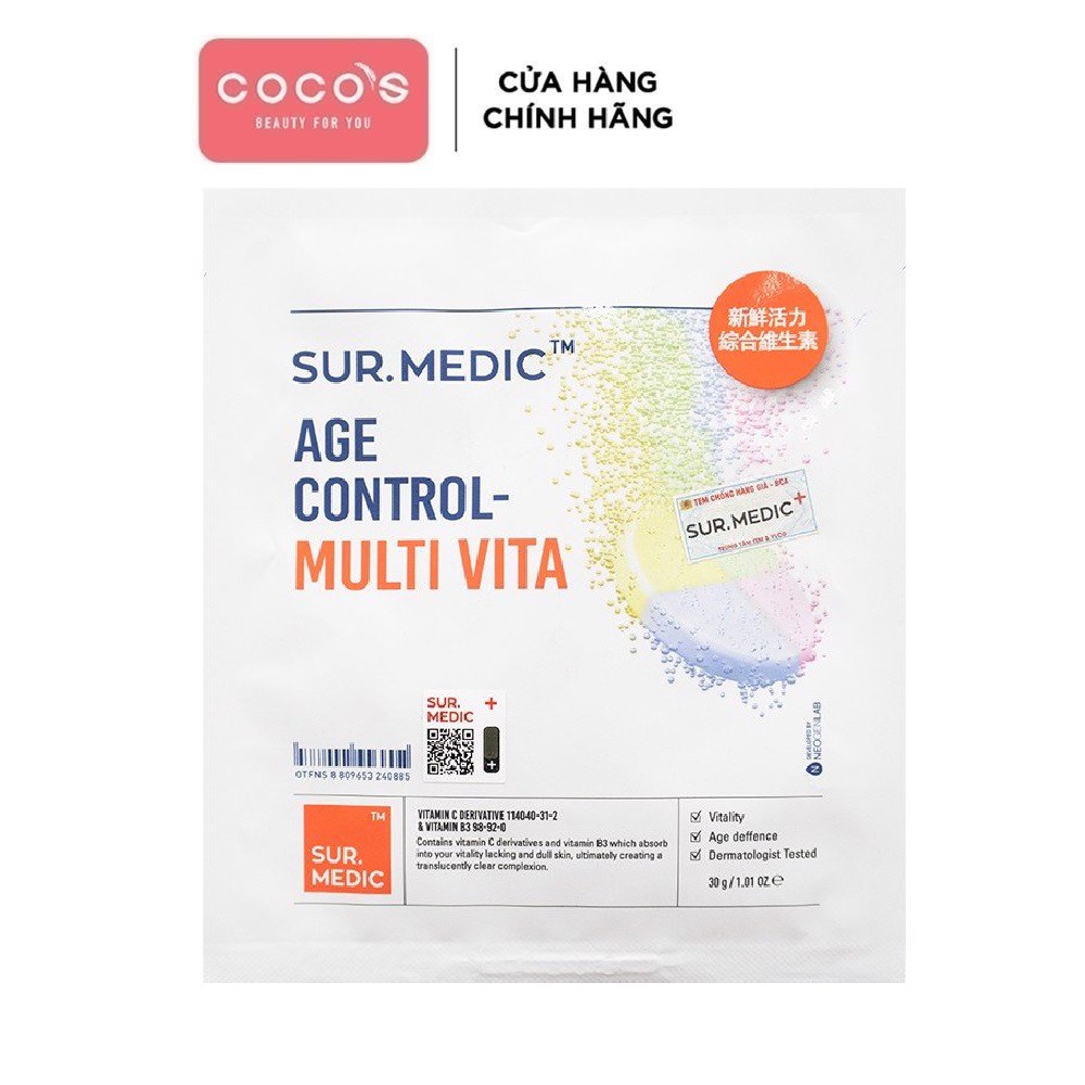 Mặt Nạ Chống Lão Hoá, Mờ Nếp Nhăn SURMEDIC 30g - AGE CONTROL MULTI VITA