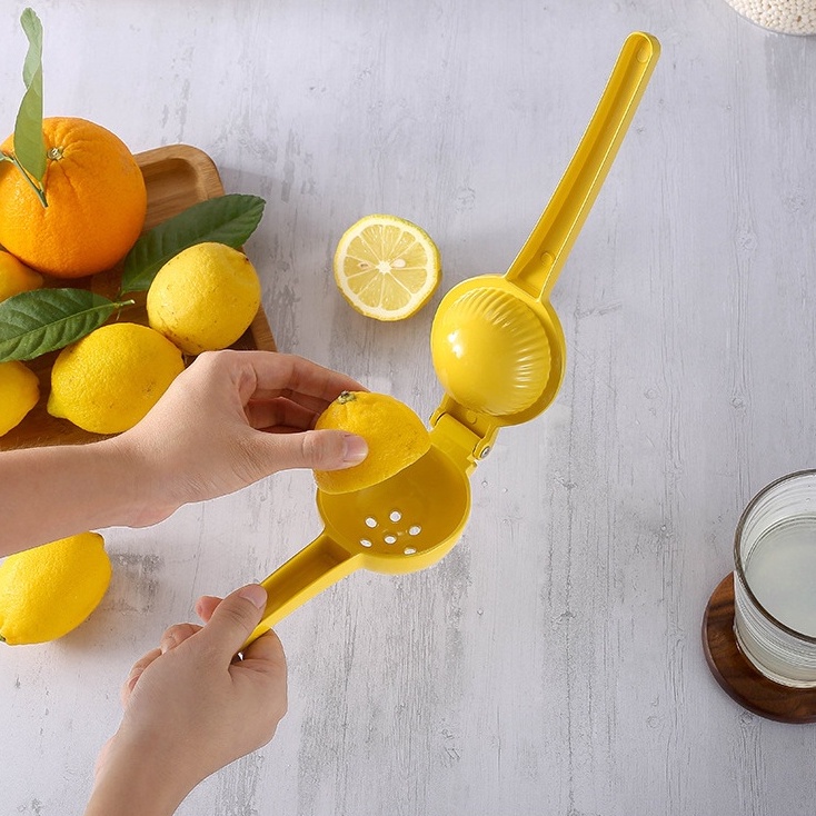 Dụng Cụ Ép Nước Chanh/Cam Bằng Tay Hai Lớp Bằng Kim Loại Tiện Lợi Dành Cho Nhà Bếp