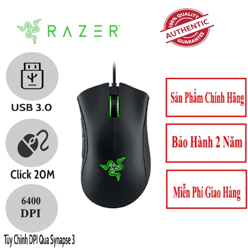 Chuột Gaming Có Dây Razer Deathadder Essential Mới 100% - Chính Hãng ( Bảo Hành 2 Năm )